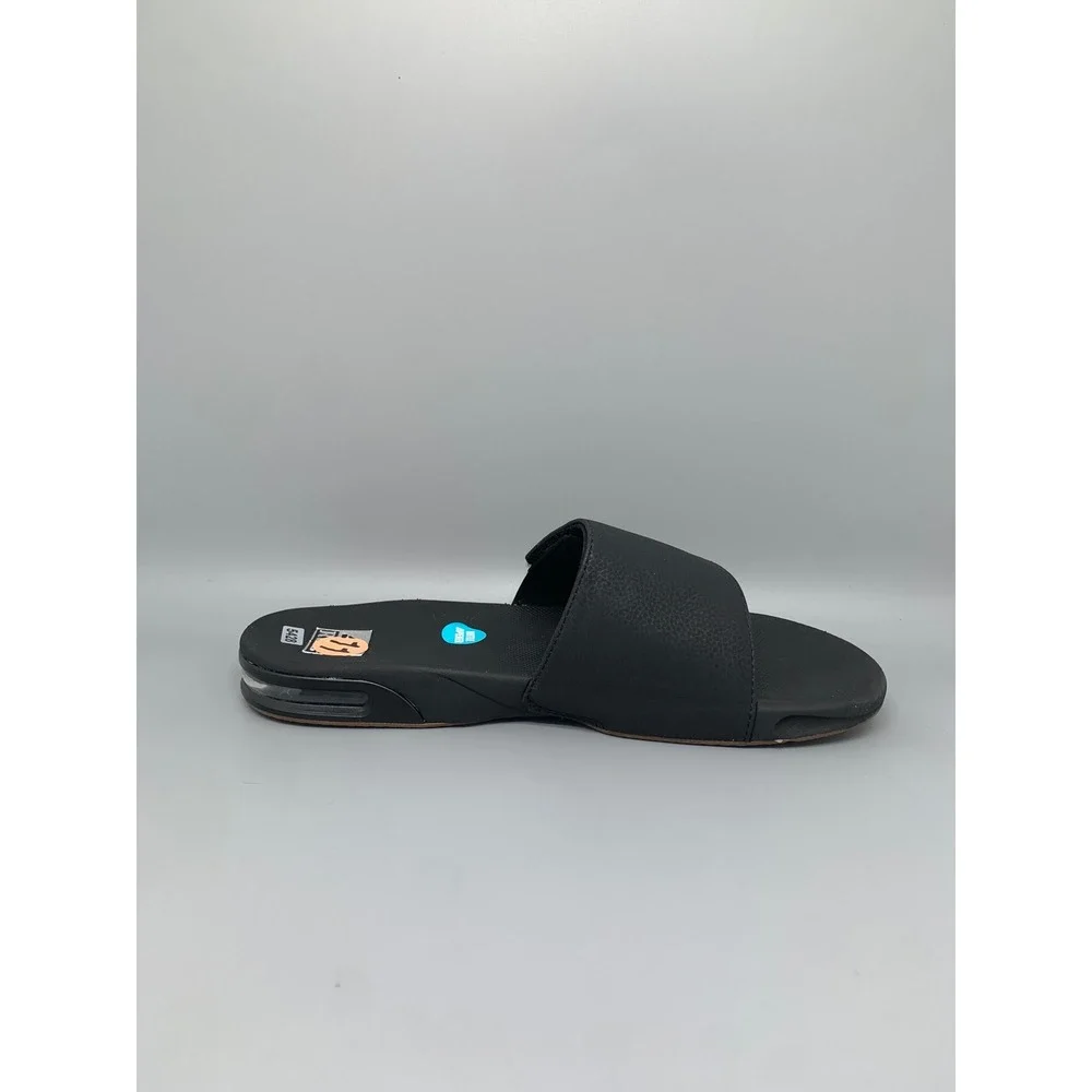 Reef Fanning Slide Black Silver Sandals CI3632 Men's Sz 11 NEW